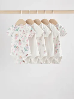 Écru motif fée - Bodysuits Manches courtes 5 Pack