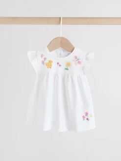 Écru motif fée - Ensemble 2 Pieces à Manches courtes avec BÉBÉ et Leggings (0mois-2ans)