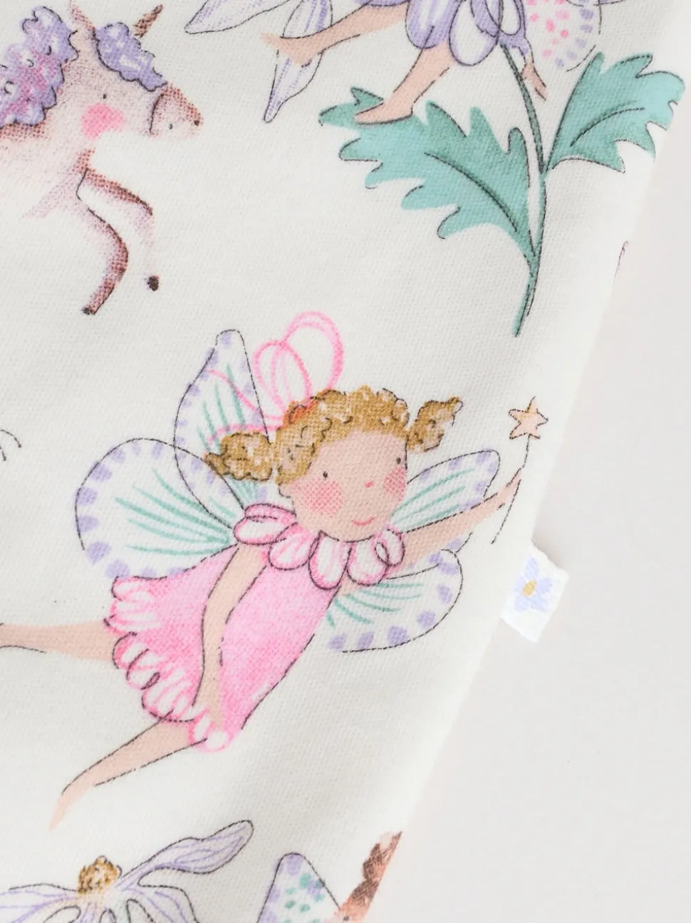 Écru motif fée - Lot de 3 dors-bien bébé à fermeture éclair bidirectionnelle (0-2ans)