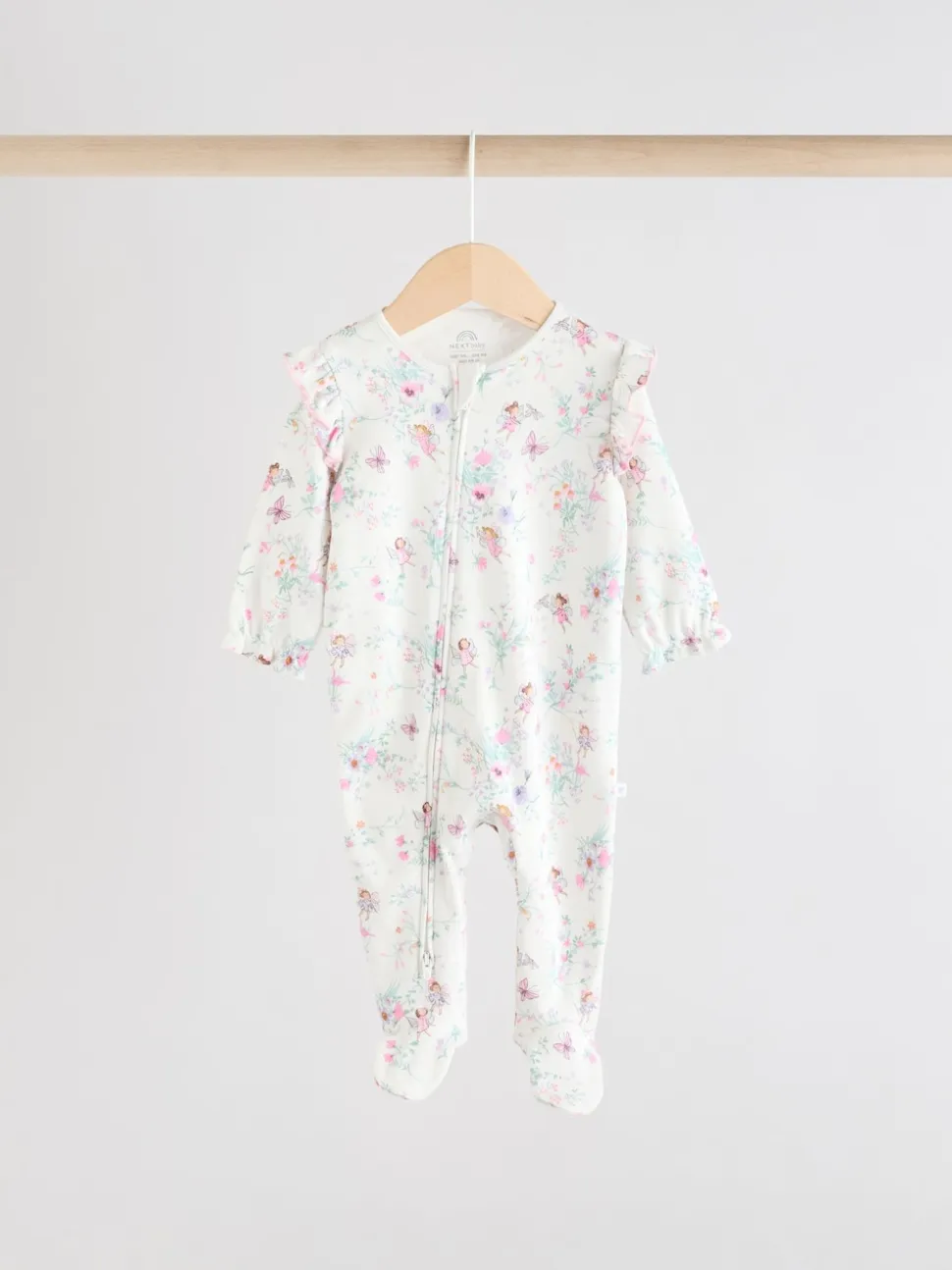 Écru motif fée - Lot de 3 dors-bien bébé à fermeture éclair bidirectionnelle (0-2ans)