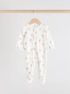 Écru motif fée - Lot de 3 dors-bien bébé à fermeture éclair bidirectionnelle (0-2ans)