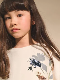 Écru motif licorne - Robe-chaussette (3-16ans)