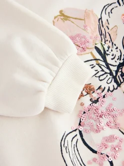 Écru motif licorne - Robe-chaussette (3-16ans)