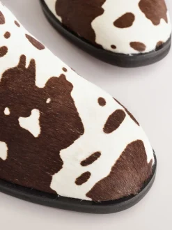 Cuir à imprimé vache - Bottines Chelsea ultra confortables