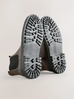 Cuir huilé marron chocolat - Chelsea Bottes/Bottines Forever Comfort® à bout rond