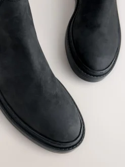 Cuir huilé noir - Chelsea Bottes/Bottines Forever Comfort® à bout rond