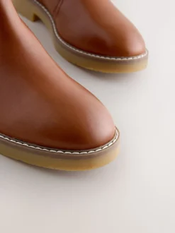 Cuir marron fauve - Bottes Forever Comfort® doublées de fausse fourrure avec boucle