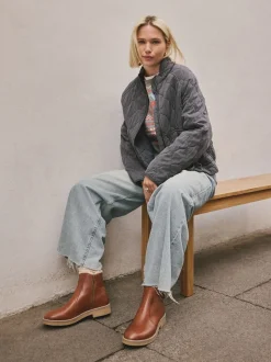 Cuir marron fauve - Bottes Forever Comfort® doublées de fausse fourrure avec boucle