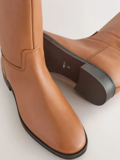 Cuir marron fauve - Bottes d’équitation plates Forever Comfort®