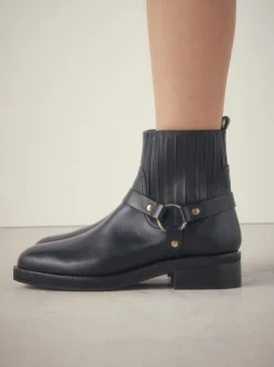 Cuir noir - Bottes Forever Comfort® Hardware Harness Chelsea