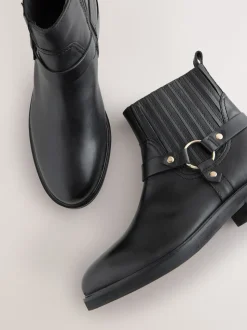 Cuir noir - Bottes Forever Comfort® Hardware Harness Chelsea