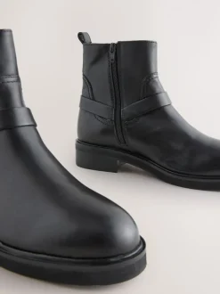 Cuir noir - Bottes Forever Comfort® Hardware Harness Chelsea