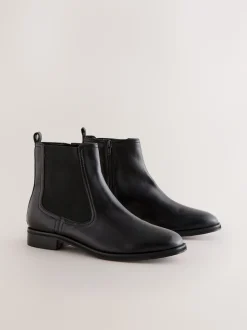Cuir noir - Bottines Chelsea ultra confortables