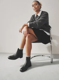 Cuir noir - Bottines Chelsea ultra confortables