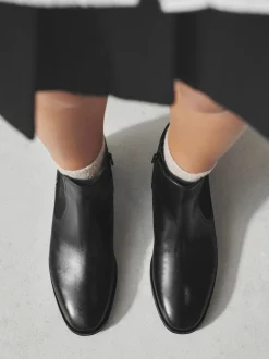 Cuir noir - Bottines Chelsea ultra confortables