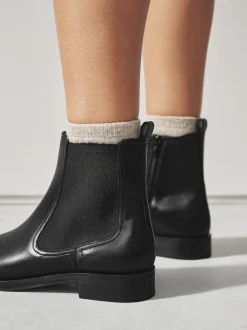Cuir noir - Bottines Chelsea ultra confortables