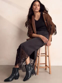 Cuir noir - Bottines cowboy à talons carrés