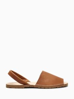 Cuir Tan - Sandales en cuir Beach