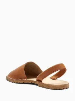 Cuir Tan - Sandales en cuir Beach