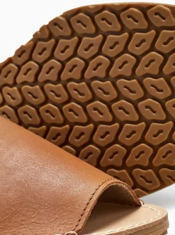 Cuir Tan - Sandales en cuir Beach