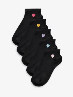 Cœur - Lot de 5 paires de chaussettes de sport à motif