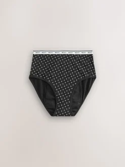 Cœur noir/rouge - Culotte pour règles abondantes 2 Pack