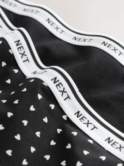 Cœur noir/rouge - Culotte pour règles abondantes 2 Pack