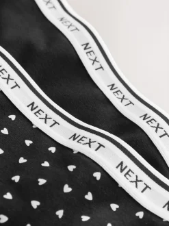 Cœur noir/rouge - Culotte pour règles abondantes 2 Pack