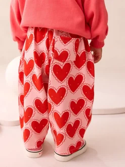 Cœur rouge - Pantalons Coupe ballon texturés (3mths-7yrs)
