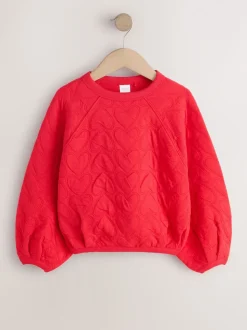 Cœur rouge - Sweat-shirt matelassé (3-16ans)