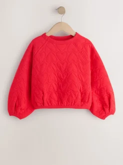 Cœur rouge - Sweat-shirt matelassé (3-16ans)