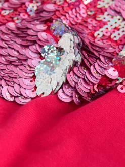 Cœur rouge - T-shirt à sequins (3-16 ans)