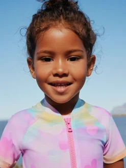 Cœurs arc-en-ciel ombrés - Maillot de bain Sunsafe (3mths-10yrs)