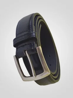 D555 LEWIS Ceinture de pantalon en cuir à boucle carrée 2.9cm Largeur