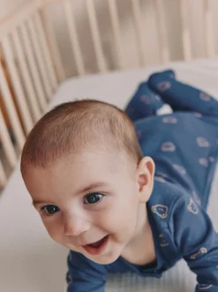 Daddys bleu marine Little Cub - Bébé Family Combinaison de nuit (0-2yrs)