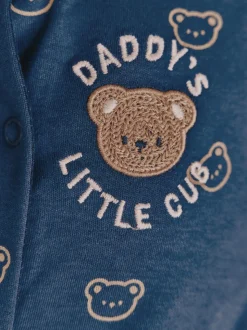 Daddys bleu marine Little Cub - Bébé Family Combinaison de nuit (0-2yrs)