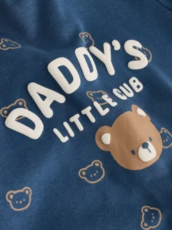 Daddys bleu marine Little Cub - Bébé Family Combinaison de nuit (0-2yrs)
