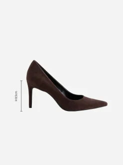 Daim marron chocolat - Chaussures de milieu de terrain en cuir