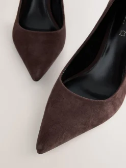 Daim marron chocolat - Chaussures de milieu de terrain en cuir