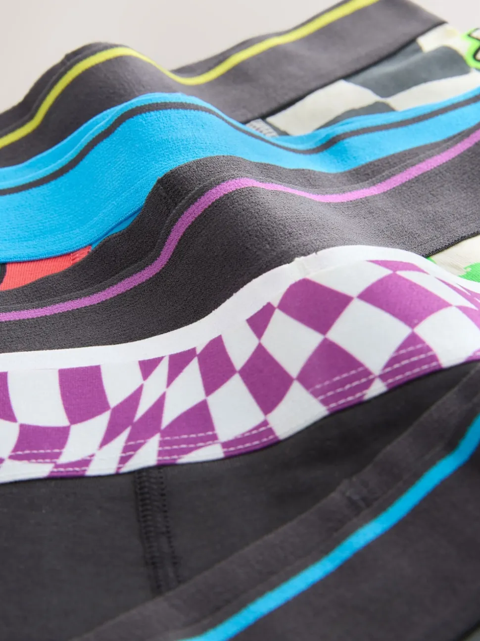 Damier multicolore - Lot de 5 malles à motif junior (1.5-16ans)