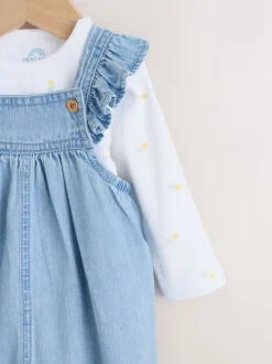 Denim - Ensemble Salopettes et Body Manches longues 2 Pieces (0mois-3ans)