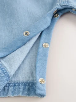 Denim - Ensemble Salopettes et Body Manches longues 2 Pieces (0mois-3ans)