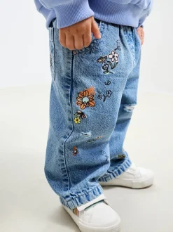 Denim - Jean à fleurs (3mois à7ans)