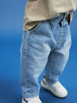 Denim bleu clair - Jeans à plis (3mths-7yrs)