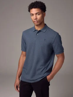 Denim chiné - Ajustement régulier - Polo Manches courtes Pique