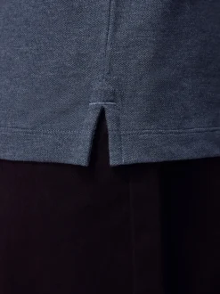 Denim chiné - Ajustement régulier - Polo Manches courtes Pique