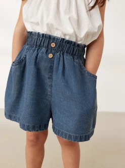 Denim Dark Wash (en) - Short boutonné (3 mois-7 ans)