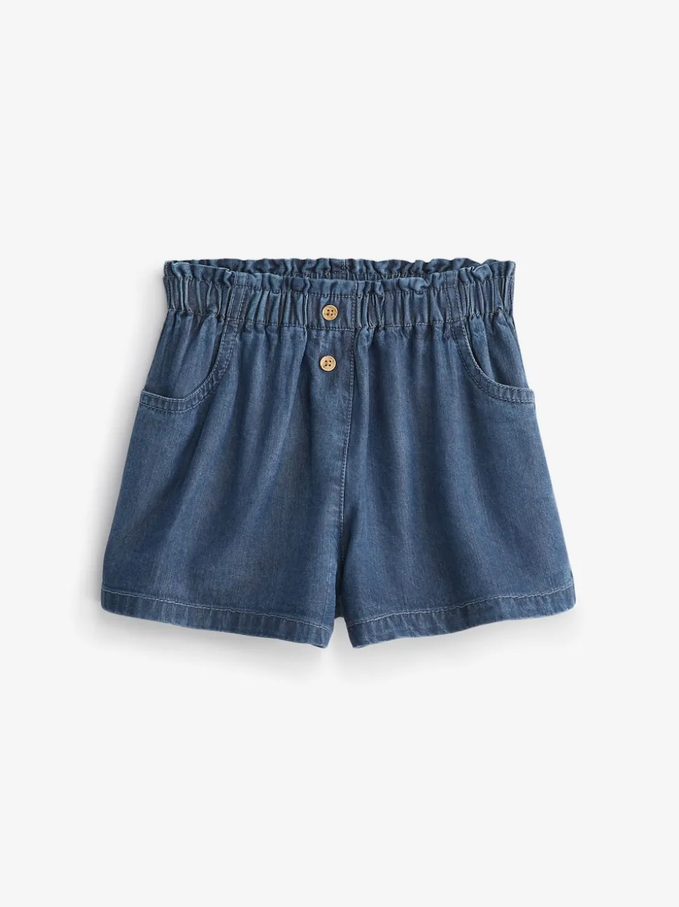 Denim Dark Wash (en) - Short boutonné (3 mois-7 ans)