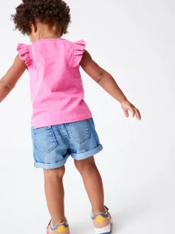 Denim Dark Wash (en) - Short à taille élastique (3mths-10yrs)