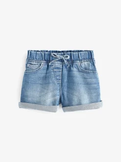 Denim Dark Wash (en) - Short à taille élastique (3mths-10yrs)